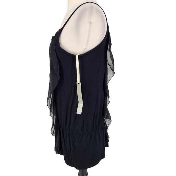 SALE Kenar Raw edge Chiffon Ruffled Whimsygoth Tired Tank Bra Top SZ Medium NWT - Picture 3 of 5